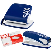 Sax design Locher und Heftgeräte Set Century Line blau