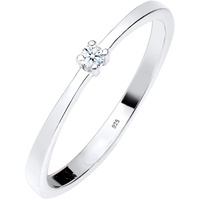 Elli DIAMONDS Verlobung Solitär Diamant (0.03 ct.) 925 Silber