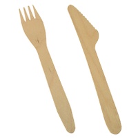 Papstar Einweg-Besteckset pure Holz
