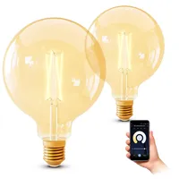 SSC-LUXon 2er Pack smart E27 Vintage Globe Filament LED