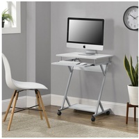 [en.casa] Rollbarer Schreibtisch Gent 60x40x75 cm Weiß Rollbar