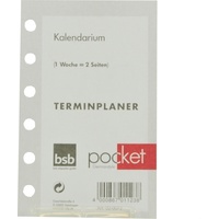 Bsb 02-0072 Kalendarium Kalendereinlage Terminplaner Pocket A7