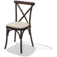 Essentials Sitzkissen Gepolstertes ecru für Crossback (bar)stuhl, 46x45x2cm (BxTxH),
