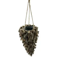 Frank Flechtwaren Blumenampel, Pflanzampel, Naturrattan Ø 20 x 40