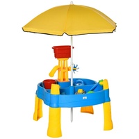 Homcom Sand- und Wasserspieltisch mit Sonnenschirm