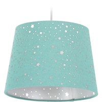 Relaxdays Kinderzimmerlampe Sterne, hängende Schirmlampe, Jungen & Mädchen, Sternenhimmel,