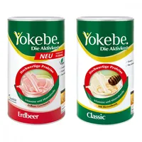 Yokebe Aktivkost Classic Pulver 500 g + Erdbeer Lactosefrei