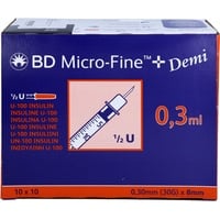 ToRa Pharma GmbH BD MICRO-FINE+ Insulinspr.0.3 ml U100 0.3x8