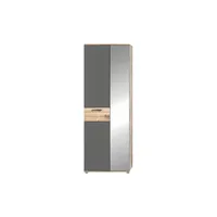 MID.YOU Garderobenschrank Mason ca. 70x200 cm Eiche/Grau