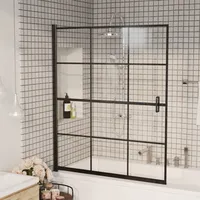 VidaXL Duschkabine ESG 116x140 cm Schwarz