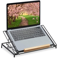 Relaxdays Laptop Ständer 13 Zoll, Metall Mesh, Notebook Ständer