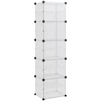 VidaXL Schuhregal Transparent 44x31,5x153,5 cm PP