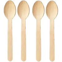 Wisefood 100 - Holzlöffel Einweg Löffel, Holz - 16,5