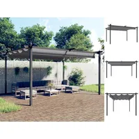 VidaXL Pavillon mit Ausziehbarem Dach 4x3 m Anthrazit