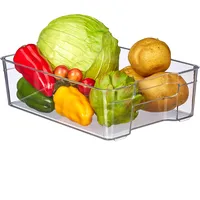 Relaxdays Kühlschrank Organizer, Lebensmittel Aufbewahrung, HBT 9 x 21,5