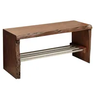 Massivmoebel24 Garderobenbank Akazie 81x30x40 braun lackiert PURE ACACIA #816