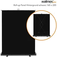 Walimex pro Roll-up Panel Hintergrund 165x220 schwarz (23206)