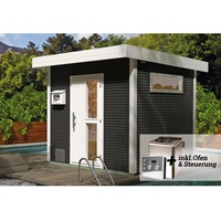 Weka Design-Saunahaus KUOPIO Sparset 9,0 kw BioS anthrazit