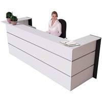 Kerkmann Empfangstheke BARI U-Form, weiß, anthrazit 300,0 x 95,0