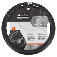WRC 7380 73247 bestickte Schwartz bestickte Silberne lenkradabdeckung, Black,