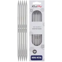 KnitPro Nadelspiel 6,50 mm 20 cm 5 St, Silver