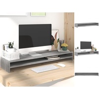 VidaXL Monitorständer Grau Sonoma 100x24x13 cm Holzwerkstoff