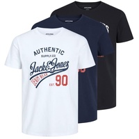 JACK & JONES Ethan Kurzarm-T-Shirt 3 Einheiten Black Pack