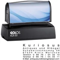 Colop Textstempel, individualisierbar EOS 50 selbstfärbend blau, schwarz, rot