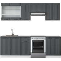 Vicco Küchenzeile Fame-Line 240 cm ohne Arbeitsplatte