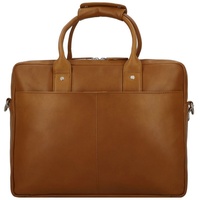 Dermata Aktentasche Leder 39 cm Laptopfach braun