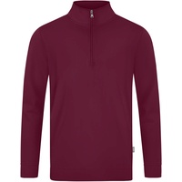 Jako Doubletex Sweatshirt mit 1/4-Reißverschluss maroon M