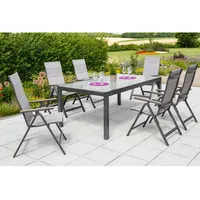 Merxx Trivero Gartenmöbel-Set 7-tlg. diamantbraun 50296-217