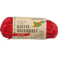 Folia Raffia Naturbast hochrot 50 g