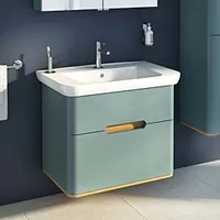Vitra Sento Waschtisch-Möbel-Set 65877 78x48,5x68,5cm, 2 Vollauszüge, fjordgrün matt,