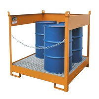 Bauer Südlohn Fass-Stapelpalette FSP-4, lackiert, Gelborange