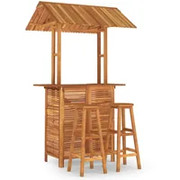 VidaXL Gartenbar Set 3-tlg. Braun