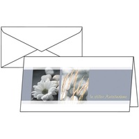 Sigel Trauerkarte Anteilnahme DS208, 22x11 cm