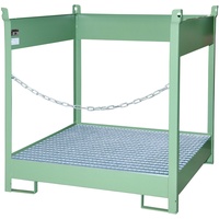 Bauer Südlohn Fass-Stapelpalette FSP-4, lackiert, Resedagrün