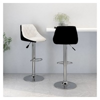 VidaXL Barhocker 2 Stk. Weiß und Schwarz Kunstleder