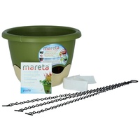 Plastia Blumenampel Mareta Ø 25 x 17 cm hellgrün/dunkelgrün