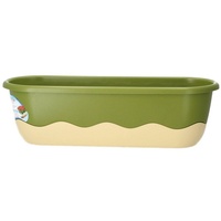 Plastia Blumenkasten Mareta 60cm grün elfenbein Wasserspeicher