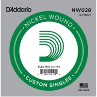 D'Addario NW028 Nickel-Einzelsaite für Gitarren 0,07 cm (0,028 Zoll)