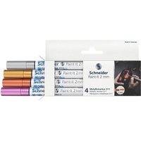 Schneider 011 Lackmarker farbsortiert 2,0 mm, 4 Set