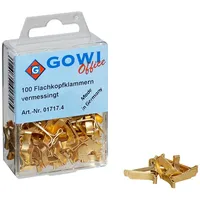 GOWI 100 Gowi Musterbeutelklammern Flachkopf