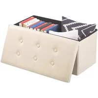Infactory Faltbare 2in1-Sitzbank und -truhe, 80 l, bis 300