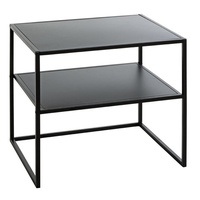 Haku-Möbel Beistelltisch Metall schwarz 50 x 40 x 45