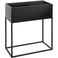 Haku-Möbel HAKU Möbel Pflanzkübel Metall schwarz rechteckig 60,0 x