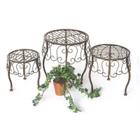 DanDiBo Ambiente Blumenhocker Metall Rund 3er Set Blumenständer 140129