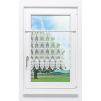 Plauener Spitze® Plauener Spitze Scheibengardine Blütenmedaillon (Bx H) 112cm