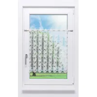 Plauener Spitze® Scheibengardine Plauener Spitze Blättergirlande #1W (Bx H)